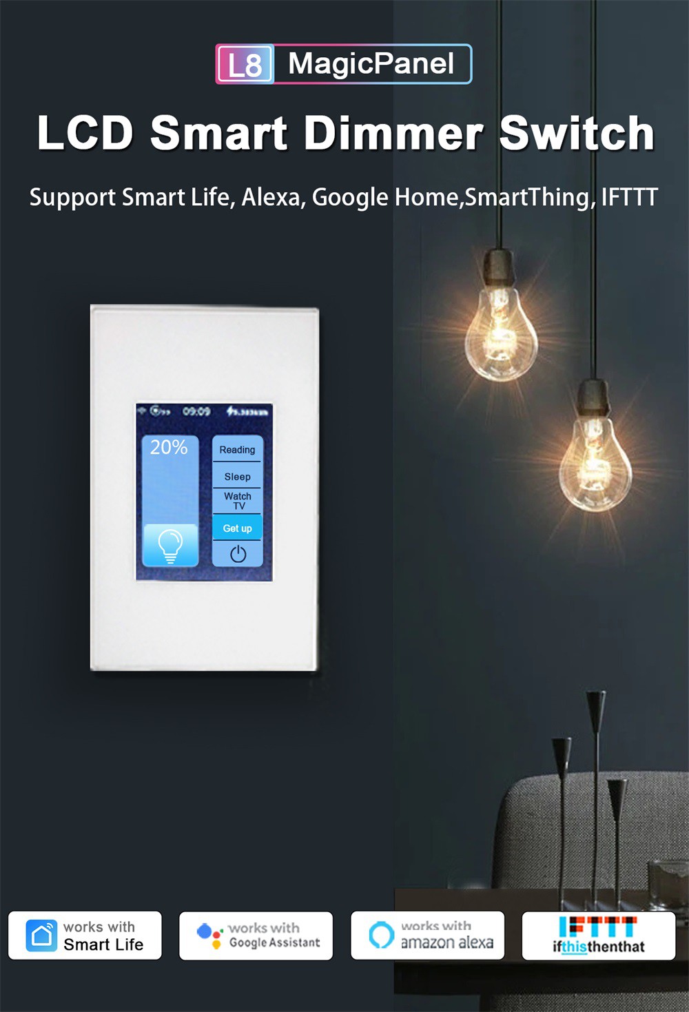 LANBON LCD Smart Dimmer Switch L8-HD 01 LANBON LCD Smart Dimmer Switch L8-HD 01